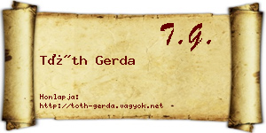 Tóth Gerda névjegykártya